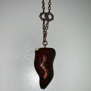 Fused glass necklace
